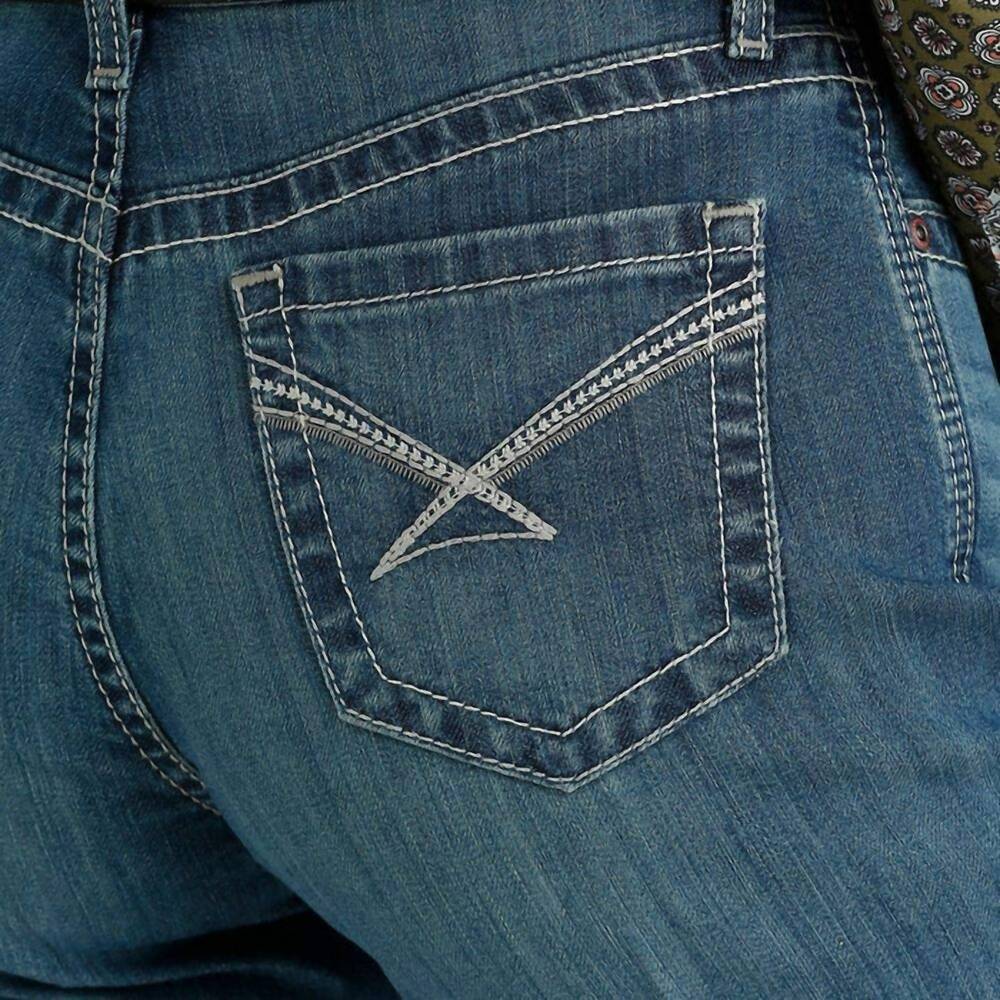 NEW CINCH emerson relaxed straight leg jeans in blue - Picture 3 of 3